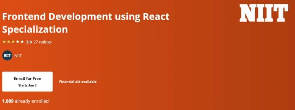 Frontend web development using React specialization