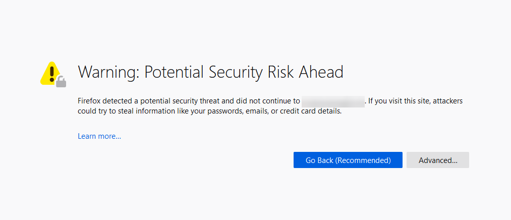 Mozilla Firefox中的安全风险警告